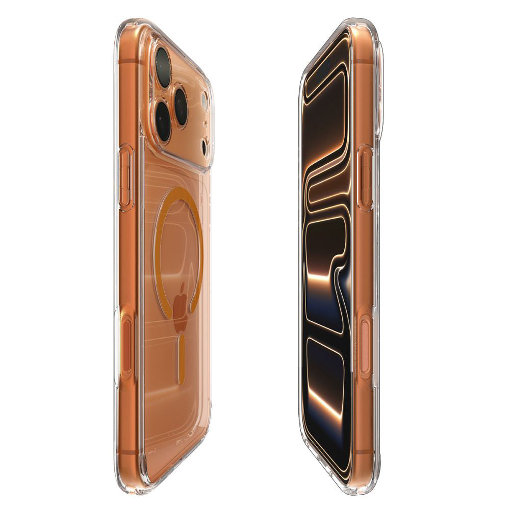 MagSafe-skal för Apple iPhone 17 Pro, Spigen, Ultra Hybrid, Transparent Orange ACS11112