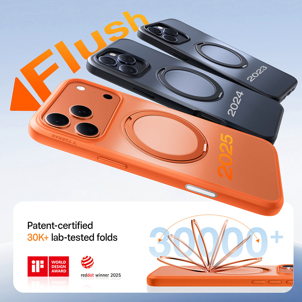 MagSafe-skal för Apple iPhone 17 Pro, Torras, Ostand Pro, Orange