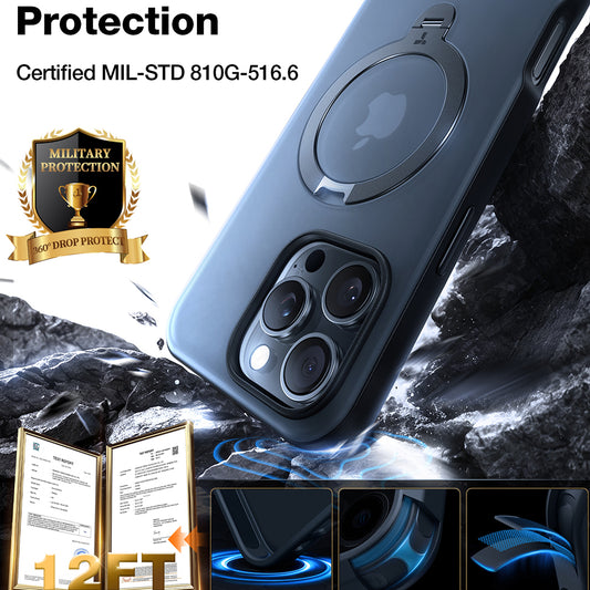 MagSafe-skal för Apple iPhone 17 Pro, Torras, Ostand Spin, Blå