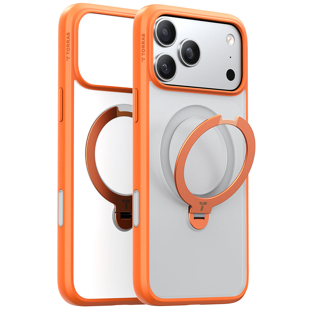 MagSafe-skal för Apple iPhone 17 Pro, Torras, Ostand Spin, Orange