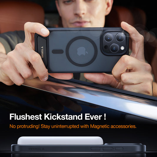 MagSafe-skal för Apple iPhone 17 Pro, Torras, Pstand, Svart