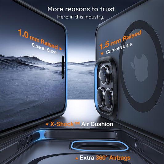 MagSafe-skal för Apple iPhone 17 Pro, Torras, Pstand, Transparent