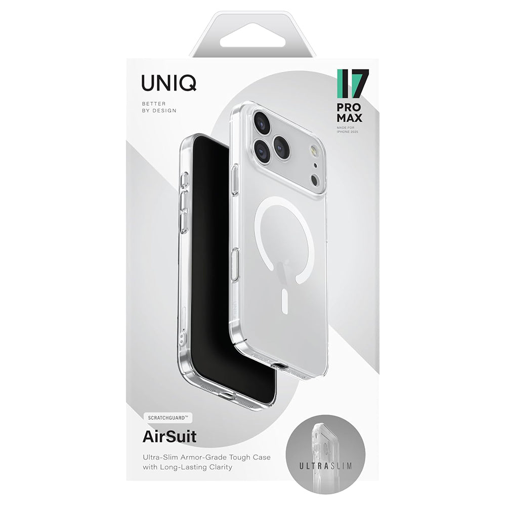 MagSafe-skal för Apple iPhone 17 Pro, UNIQ, AirSuit MagClick, Transparent