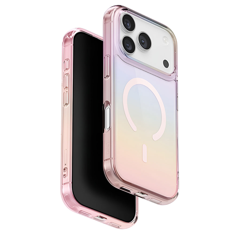 MagSafe-skal för Apple iPhone 17 Pro, UNIQ, Iridescia MagClick, Pastellblå