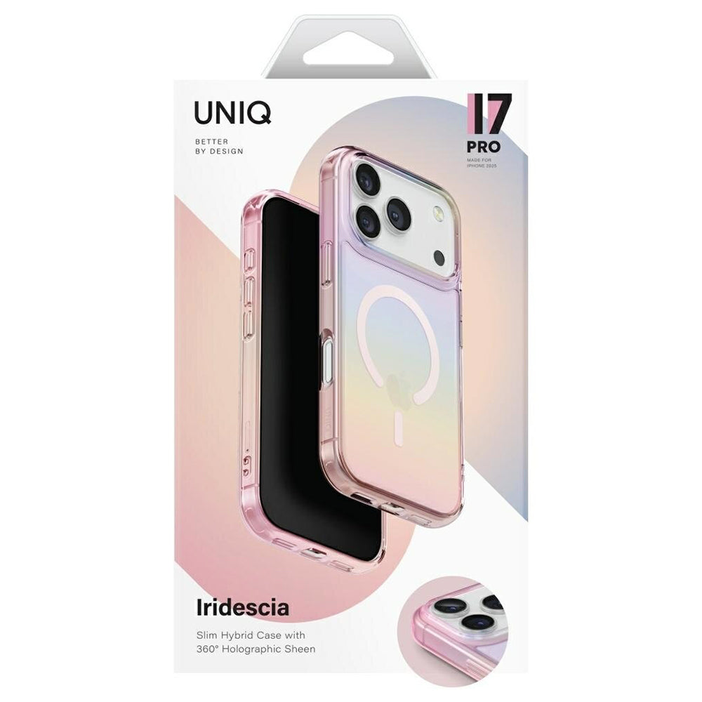 MagSafe-skal för Apple iPhone 17 Pro, UNIQ, Iridescia MagClick, Pastellblå