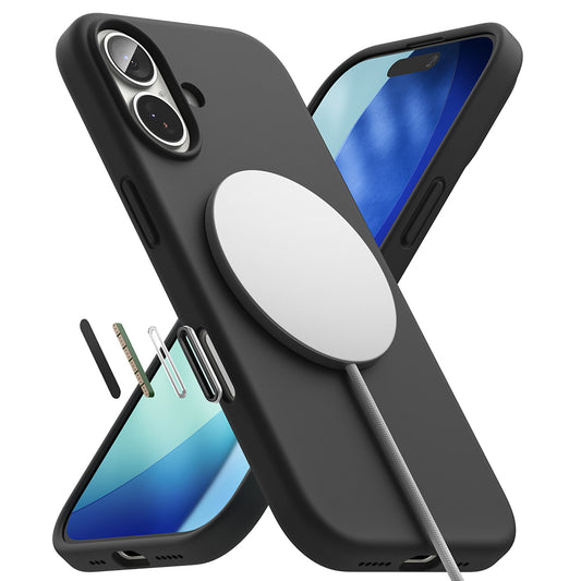 MagSafe-skal för Apple iPhone 17, Ringke, Silikon, Svart