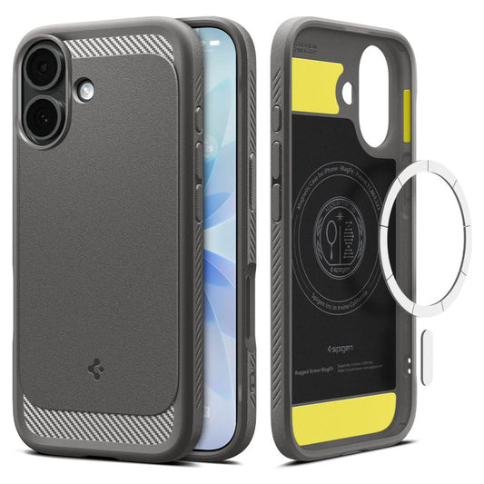 MagSafe-skal för Apple iPhone 17, Spigen, Rugged Armor, Grå