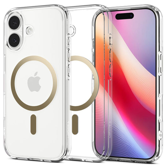 MagSafe-skal för Apple iPhone 17, Spigen, Ultra Hybrid, Transparent Guld