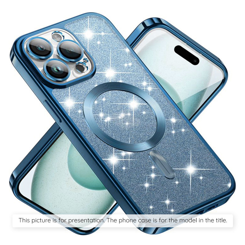 MagSafe-skal för Apple iPhone 17, Techsuit, Luxury Glitter, Blå