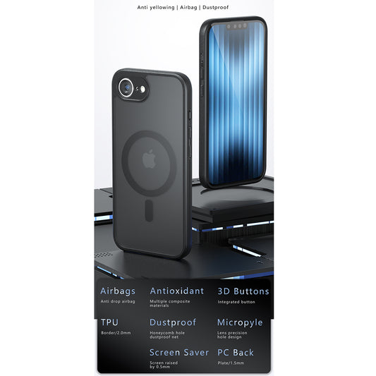 MagSafe-skal för Apple iPhone 17, Techsuit, PureFrost, Svart