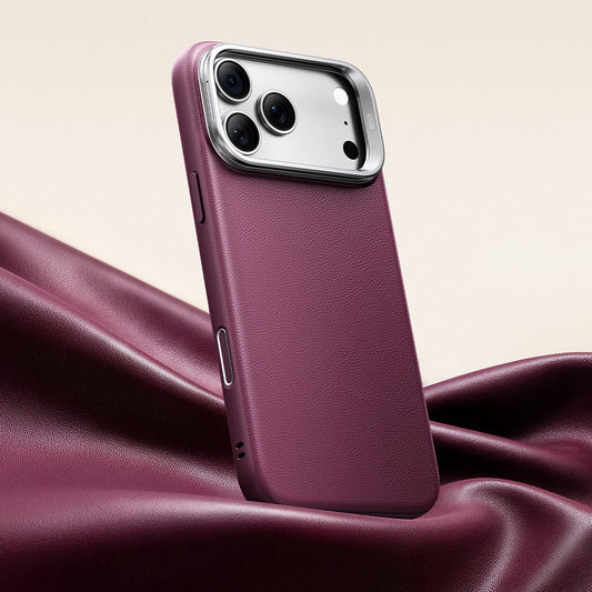 MagSafe Case for Apple iPhone 18 Pro / 17 Pro, ESR, Atelier with Kickstand, Dark Satin Burgundy