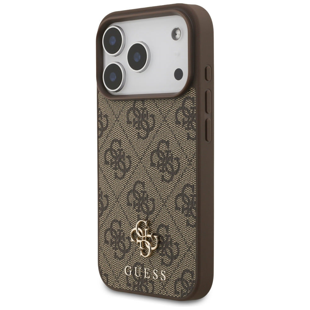 MagSafe-fodral för Apple iPhone 18 Pro / 17 Pro, Guess, 4G Small and Classic, Brun