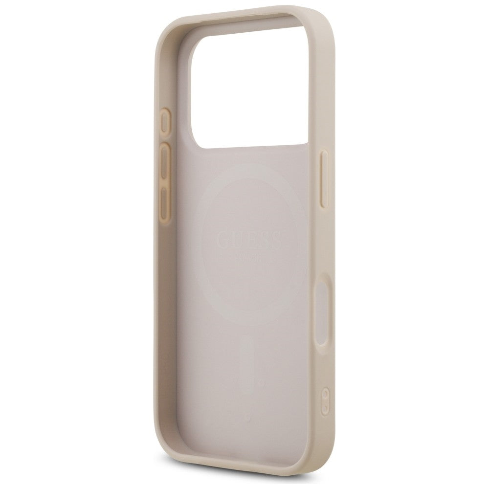 MagSafe-fodral för Apple iPhone 18 Pro / 17 Pro, Guess, 4G Triangle Strass, Rosa