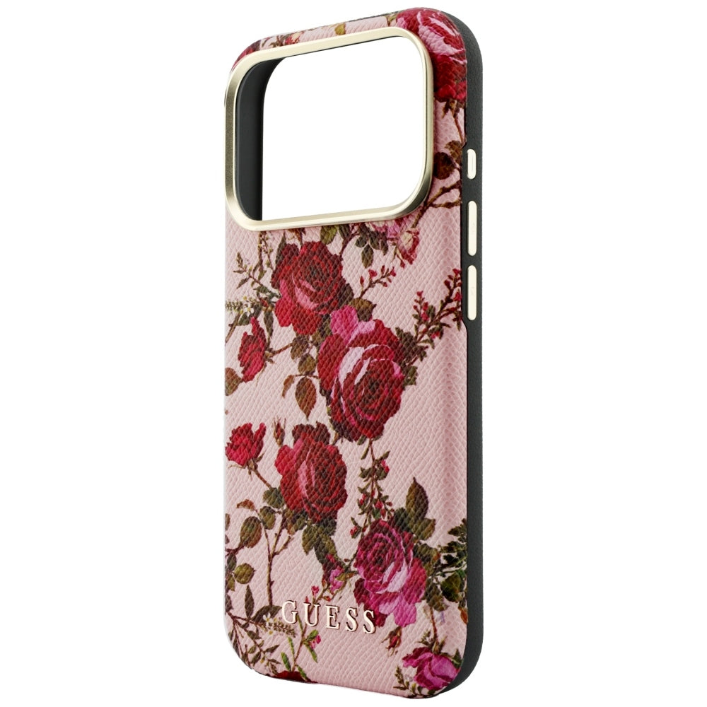 MagSafe-skal för Apple iPhone 18 Pro / 17 Pro, Guess, Blossom Roses Print, rosa