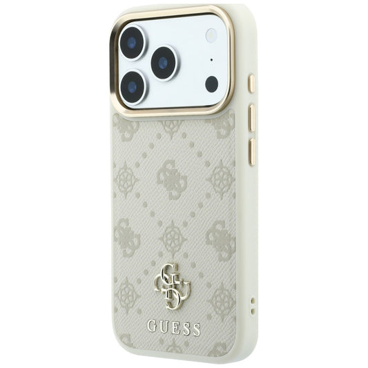 MagSafe-fodral för Apple iPhone 18 Pro / 17 Pro, Guess, Peony 4G Small Logo, Beige