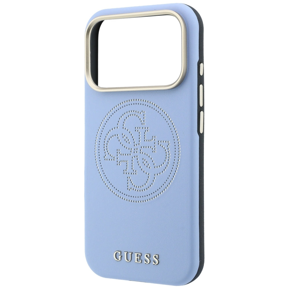 MagSafe-fodral för Apple iPhone 18 Pro / 17 Pro, Guess, Perforated 4G, Bleu