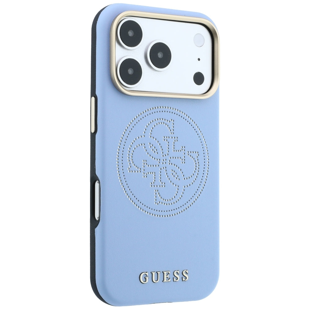 MagSafe-fodral för Apple iPhone 18 Pro / 17 Pro, Guess, Perforated 4G, Bleu