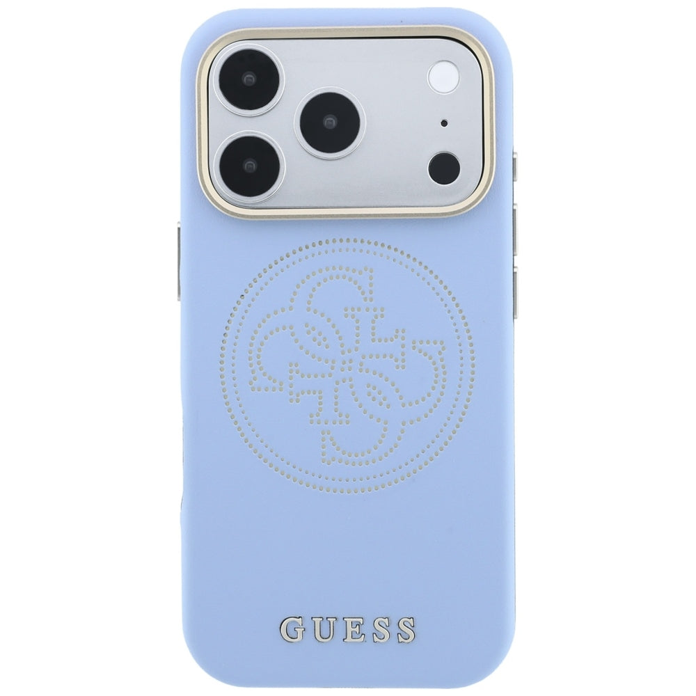 MagSafe-fodral för Apple iPhone 18 Pro / 17 Pro, Guess, Perforated 4G, Bleu