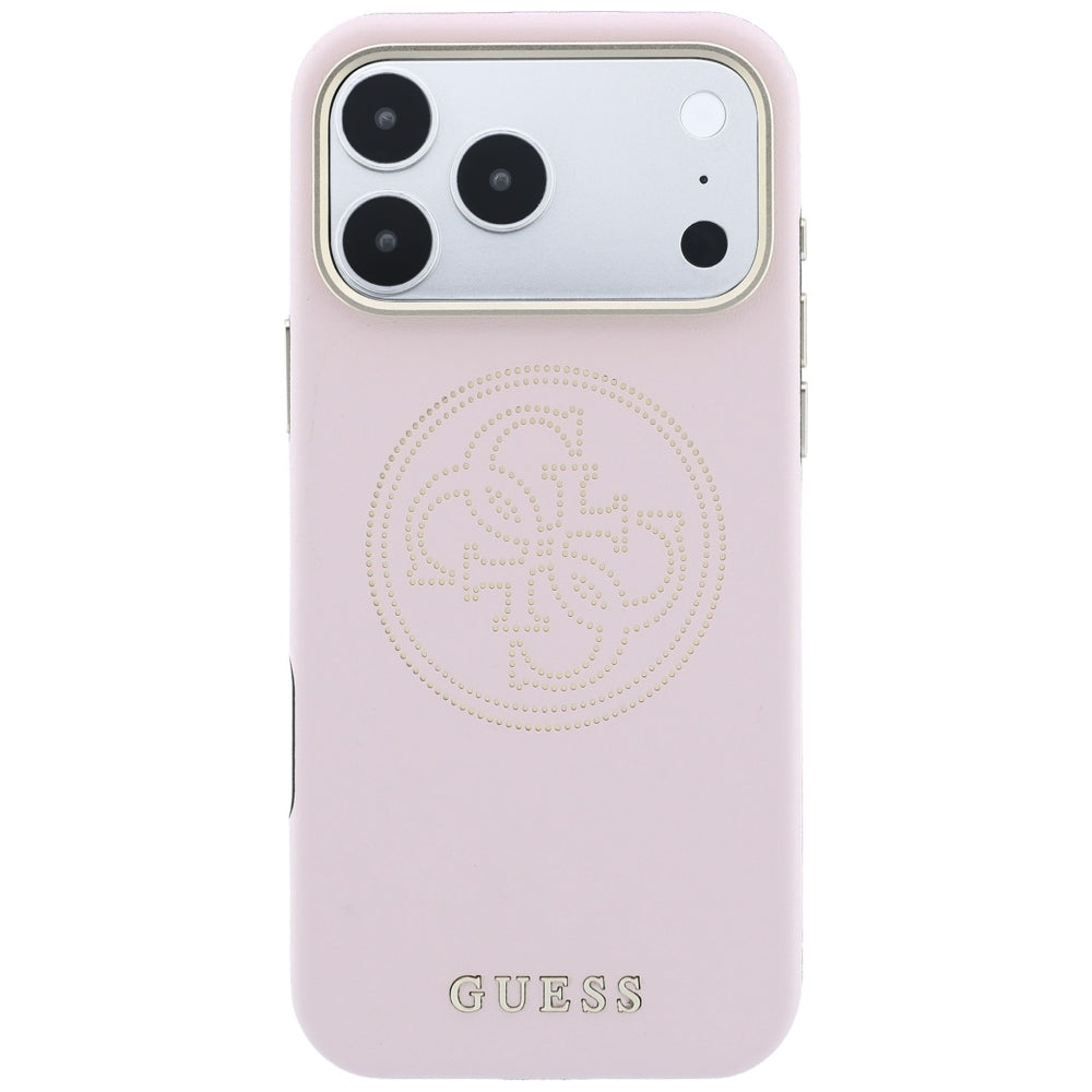 MagSafe-fodral för Apple iPhone 18 Pro / 17 Pro, Guess, Perforated 4G, Rosa