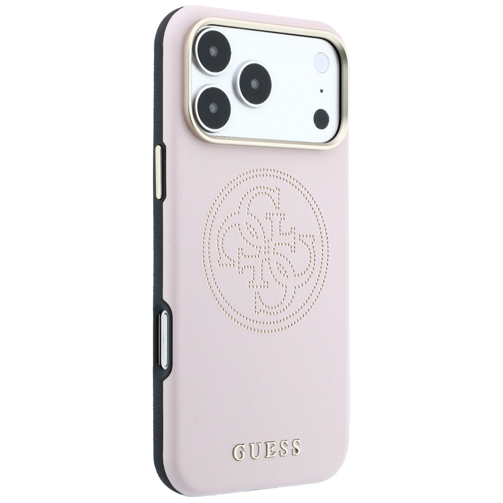 MagSafe-fodral för Apple iPhone 18 Pro / 17 Pro, Guess, Perforated 4G, Rosa