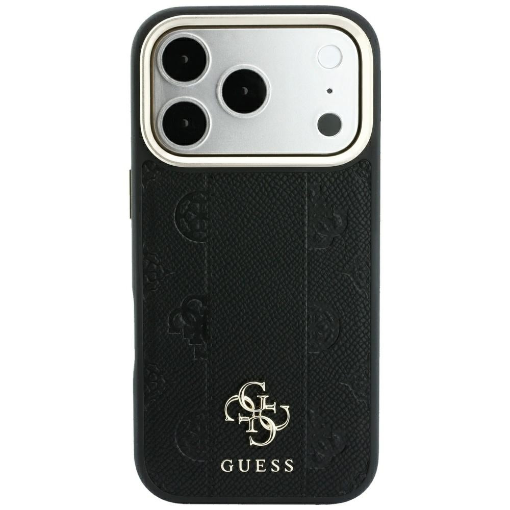 MagSafe-fodral för Apple iPhone 18 Pro / 17 Pro, Guess, Stripe Peony 4G, Svart