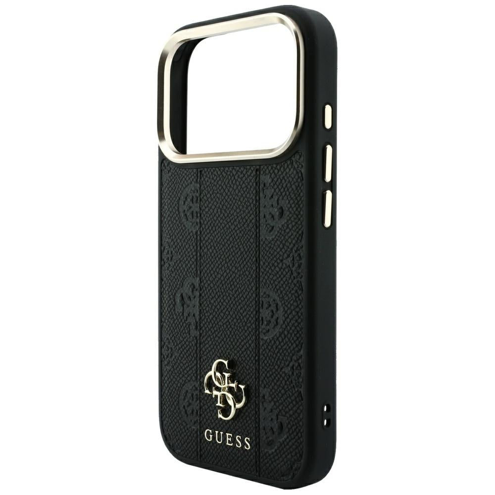 MagSafe-fodral för Apple iPhone 18 Pro / 17 Pro, Guess, Stripe Peony 4G, Svart