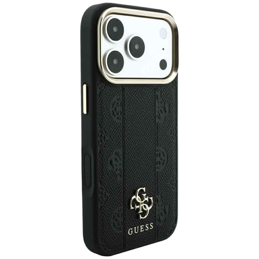 MagSafe-fodral för Apple iPhone 18 Pro / 17 Pro, Guess, Stripe Peony 4G, Svart