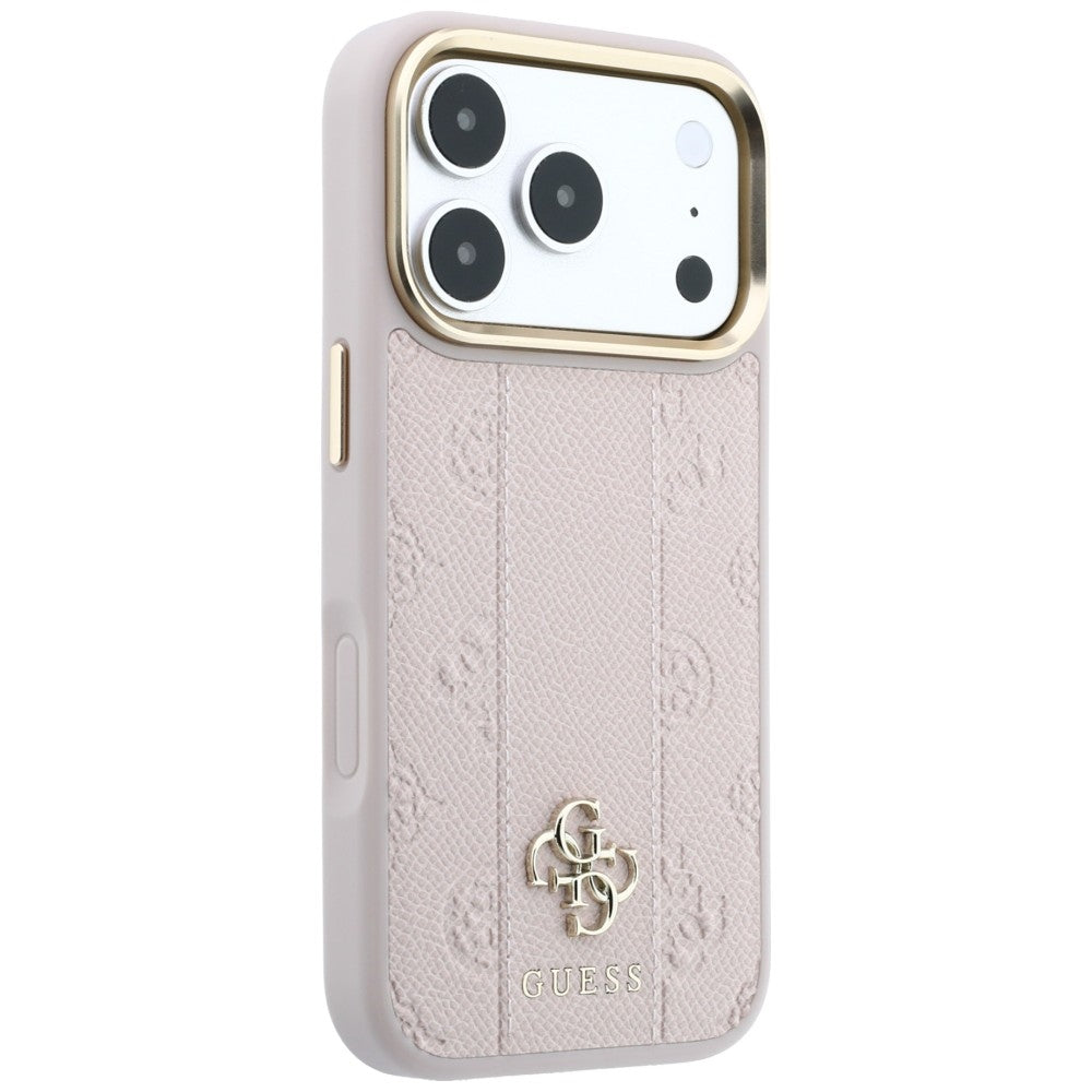 MagSafe-fodral för Apple iPhone 18 Pro / 17 Pro, Guess, Stripe Peony 4G, Rosa