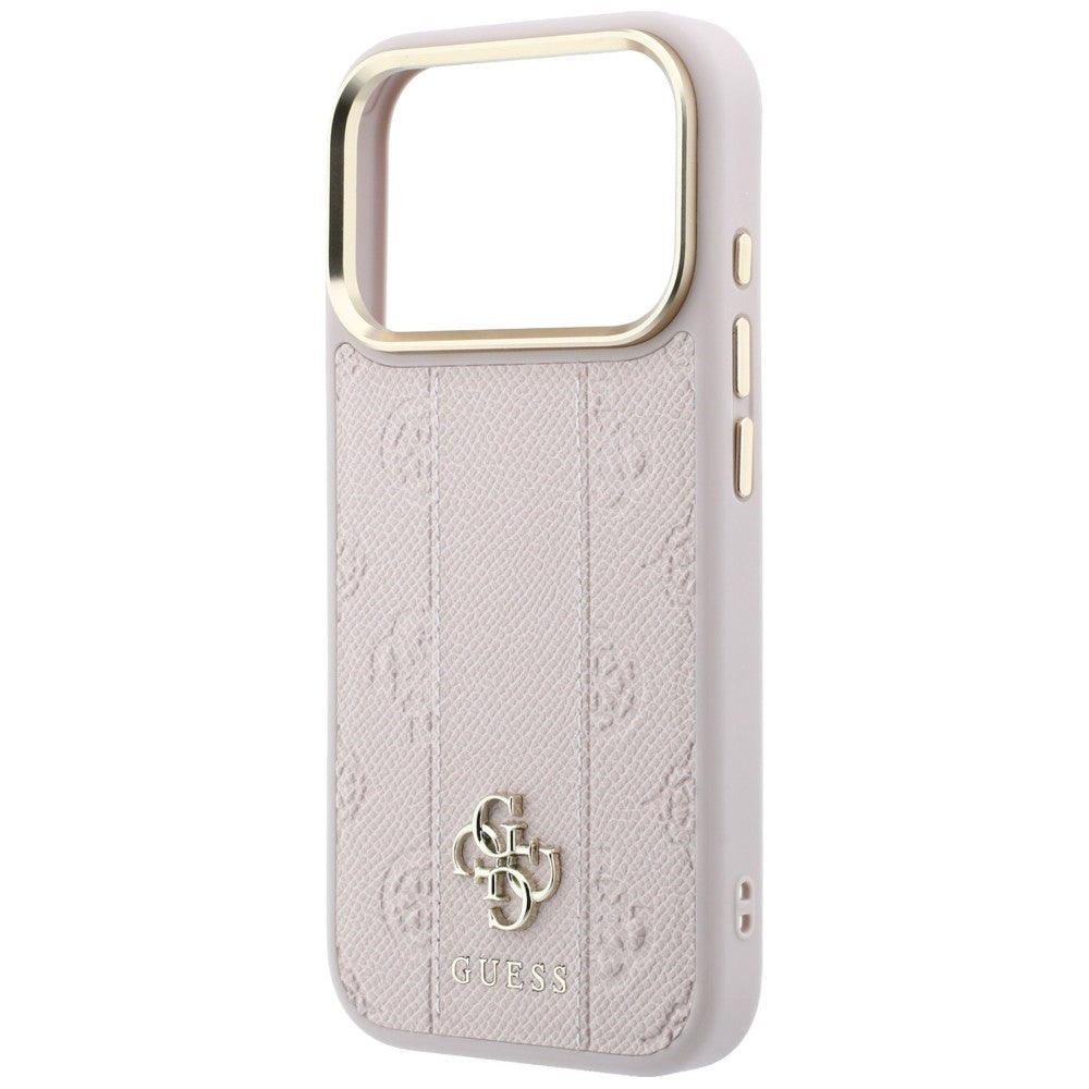 MagSafe-fodral för Apple iPhone 18 Pro / 17 Pro, Guess, Stripe Peony 4G, Rosa