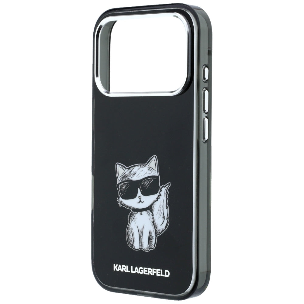 MagSafe-fodral för Apple iPhone 18 Pro / 17 Pro, Karl Lagerfeld, IML Choupette Body Sketch Print, Svart