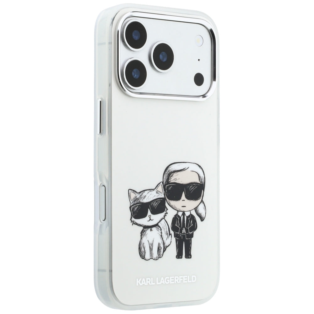 MagSafe-fodral för Apple iPhone 18 Pro / 17 Pro, Karl Lagerfeld, IML KC Bodies Sketch Print, Beige