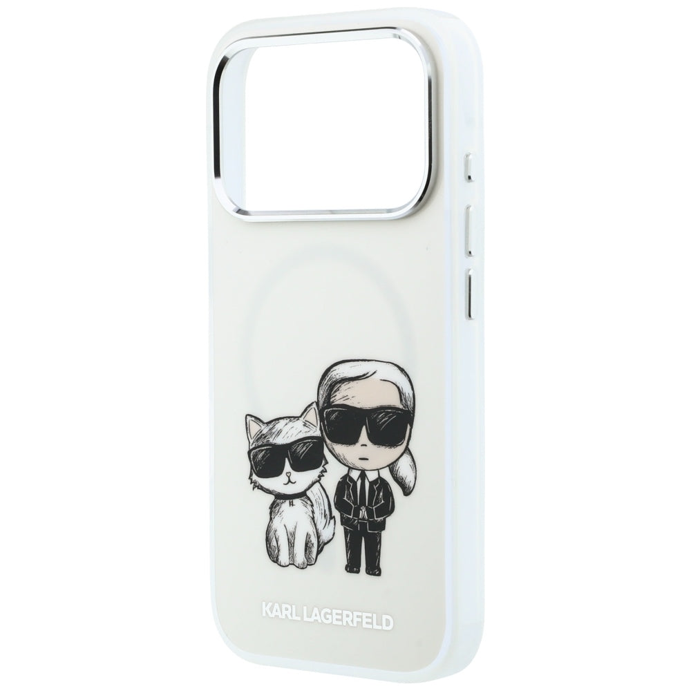 MagSafe-fodral för Apple iPhone 18 Pro / 17 Pro, Karl Lagerfeld, IML KC Bodies Sketch Print, Beige