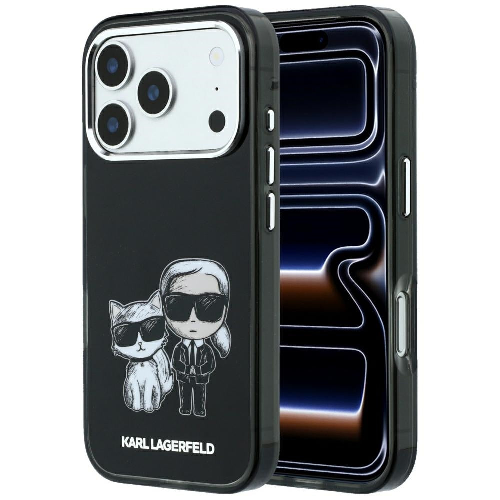 MagSafe-fodral för Apple iPhone 18 Pro / 17 Pro, Karl Lagerfeld, IML KC Bodies Sketch Print, Svart
