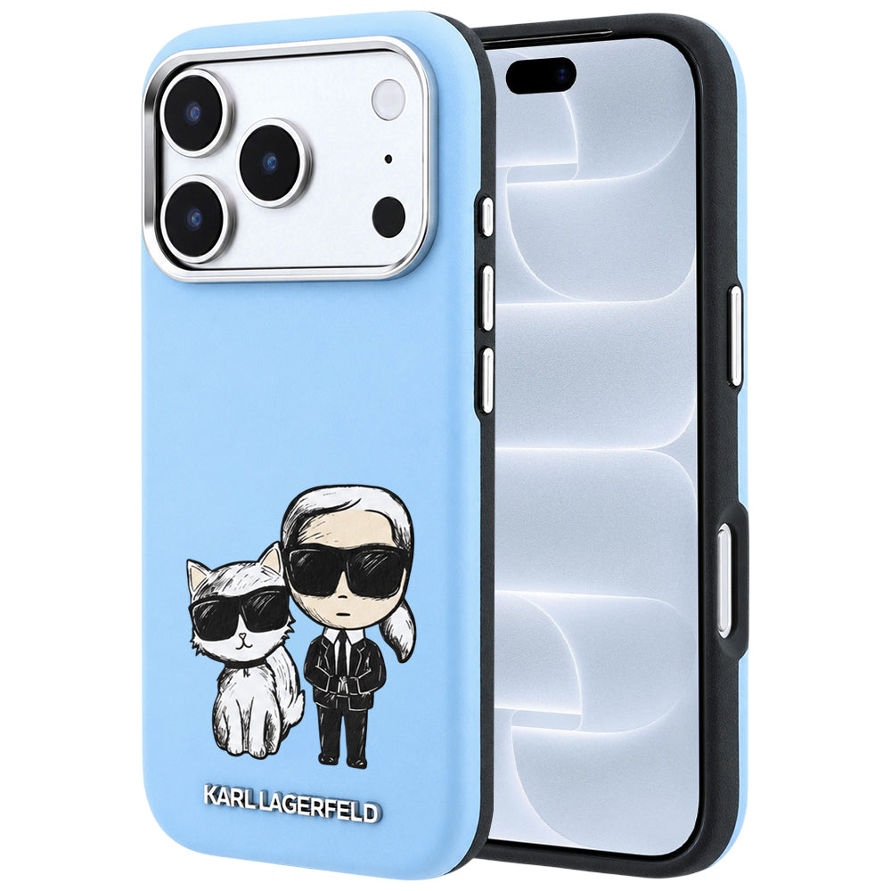 MagSafe-fodral för Apple iPhone 18 Pro / 17 Pro, Karl Lagerfeld, KC Bodies Sketch, Bleu