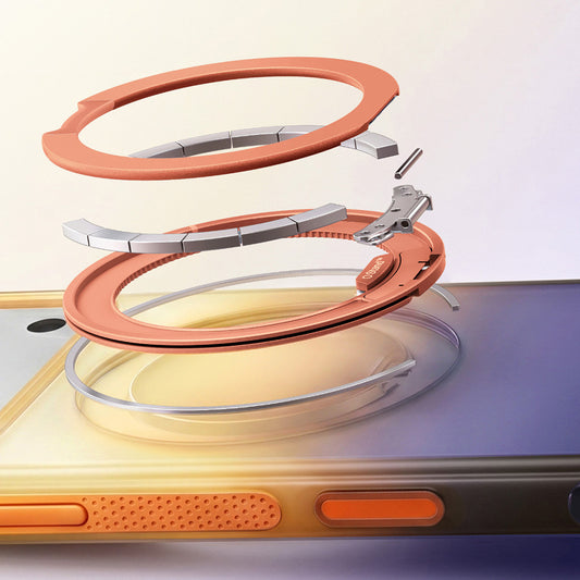 MagSafe-fodral för Apple iPhone 18 Pro / 17 Pro, Torras, Ostand O3 Air Gradient, Blå Orange
