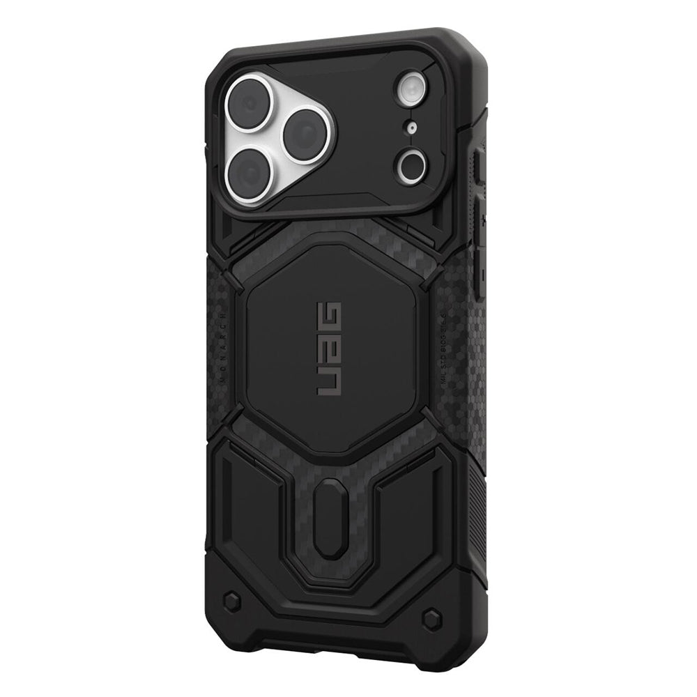 MagSafe-fodral för Apple iPhone 18 Pro / 17 Pro, Urban Armor Gear, Monarch Pro Carbon, Svart