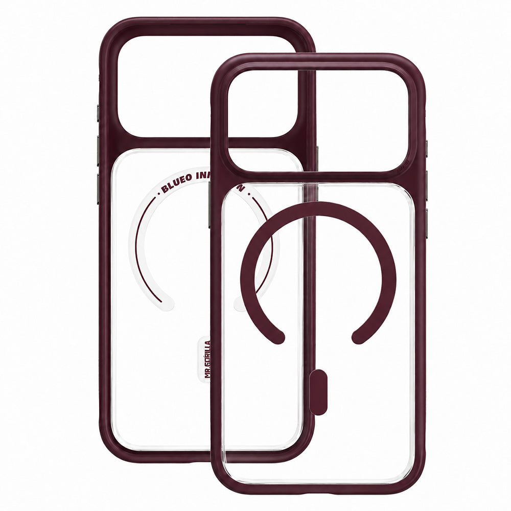MagSafe-skal för Apple iPhone 18 Pro Max / 17 Pro Max, Blueo, hudvänligt stötskydd, satinvinröd