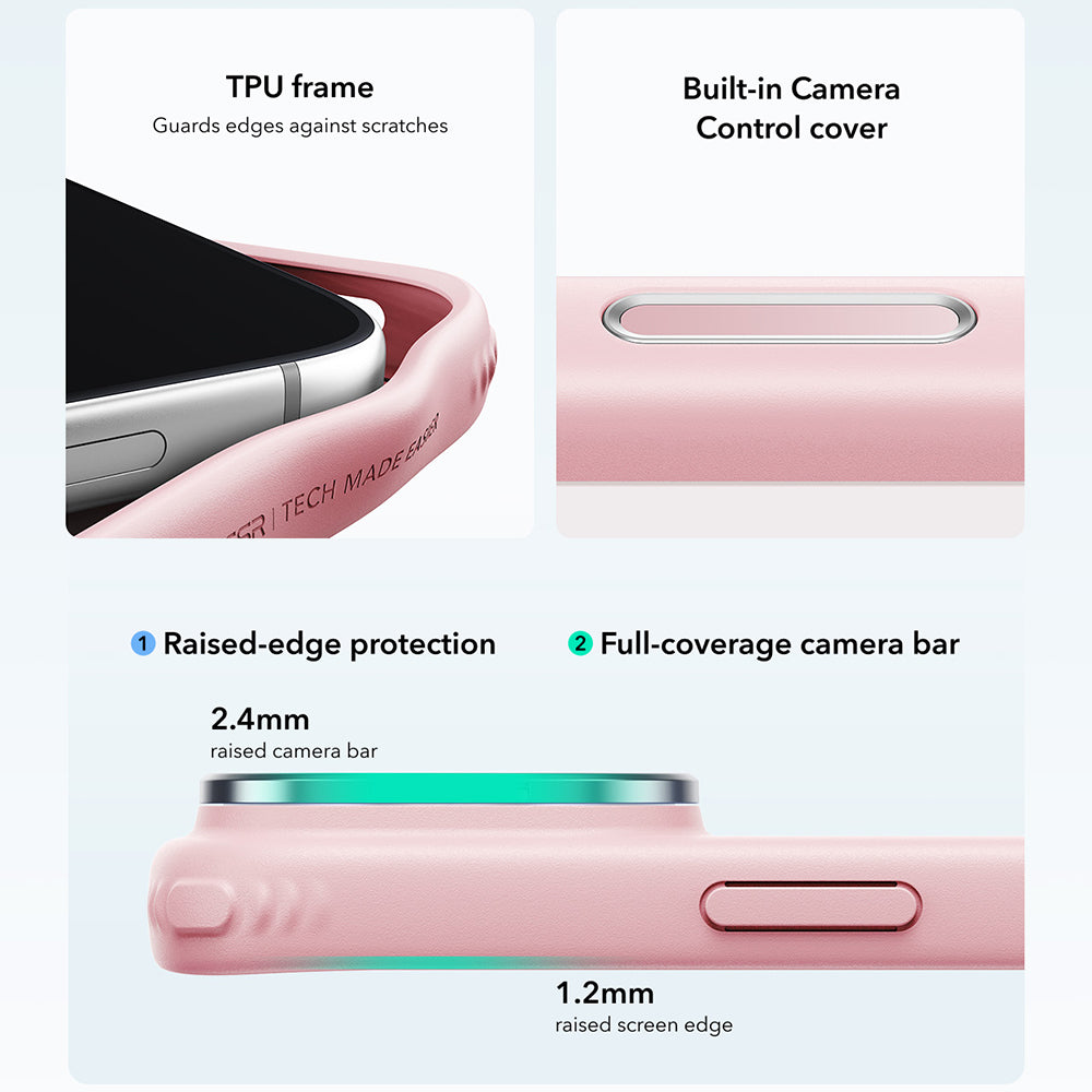 MagSafe-fodral för Apple iPhone 18 Pro Max / 17 Pro Max, ESR, Classic Hybrid Kickstand, Satinrosa