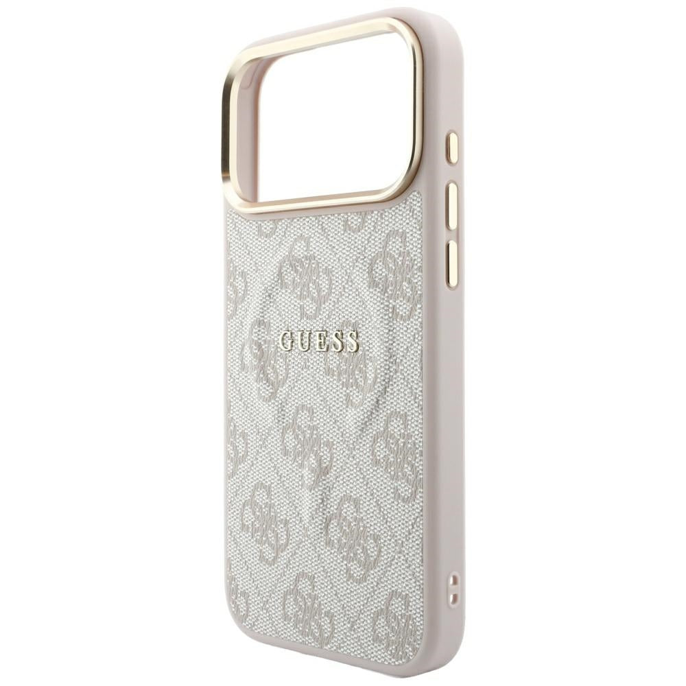 MagSafe-fodral för Apple iPhone 18 Pro Max / 17 Pro Max, Guess, 4G präglad klassisk, rosa