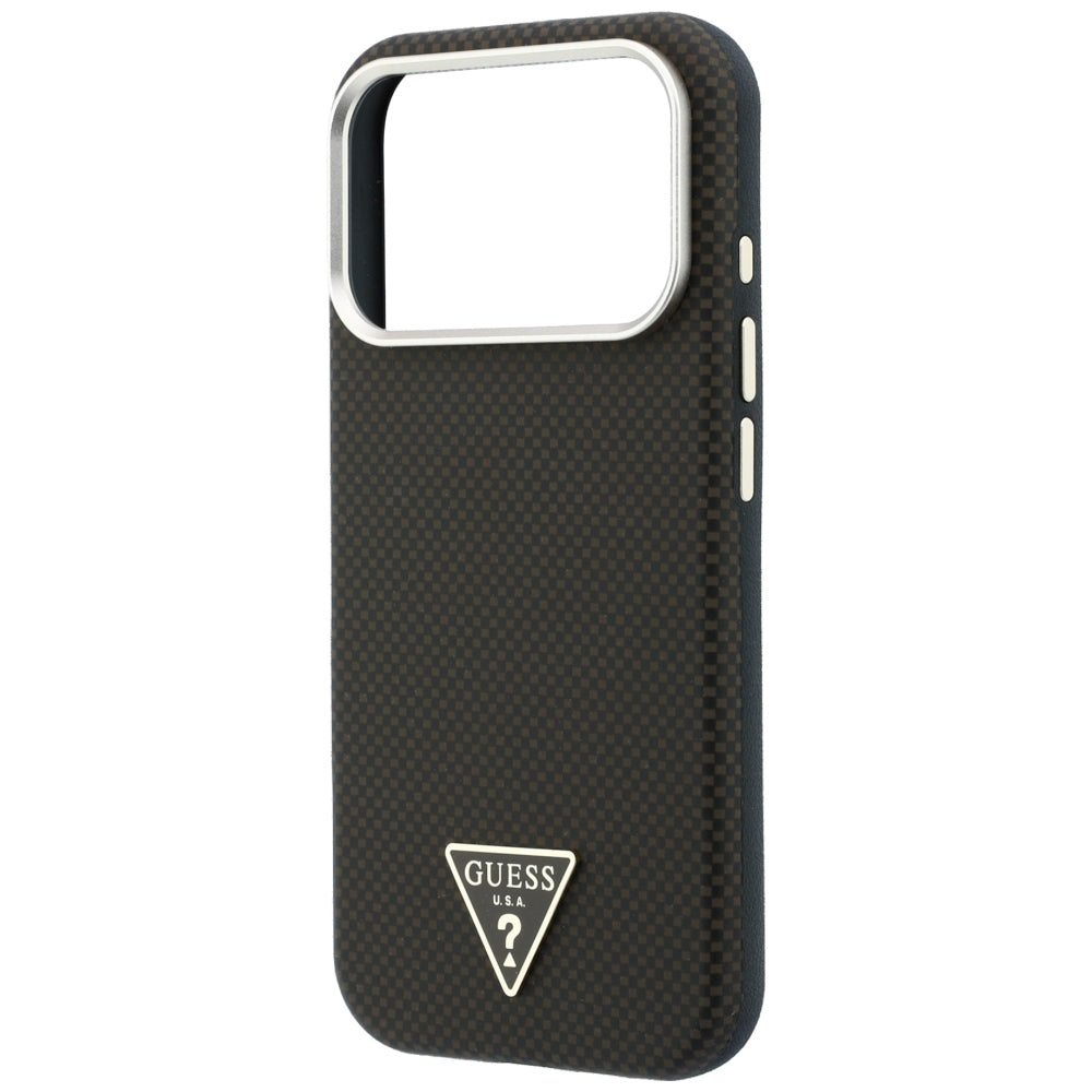 MagSafe-fodral för Apple iPhone 18 Pro Max / 17 Pro Max, Guess, Kevlar Triangle Logo, Brun