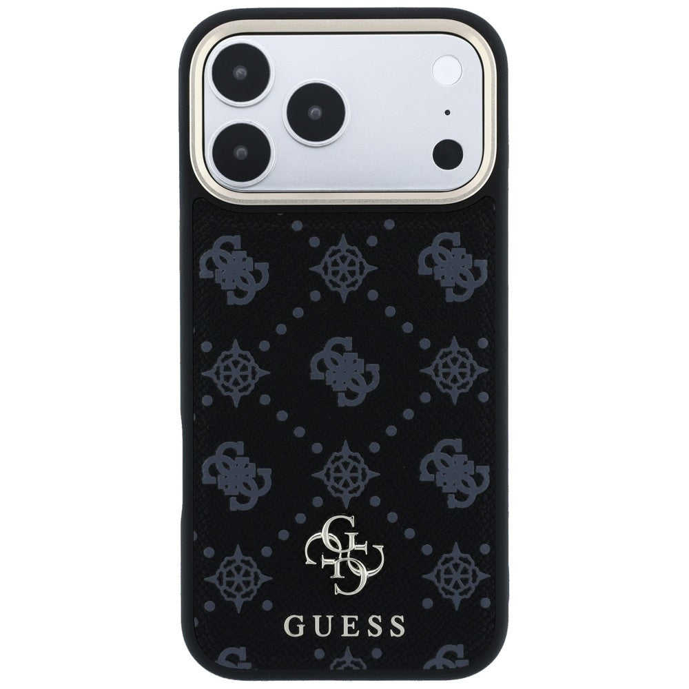 MagSafe-fodral för Apple iPhone 18 Pro Max / 17 Pro Max, Guess, Peony 4G Small Logo, Svart