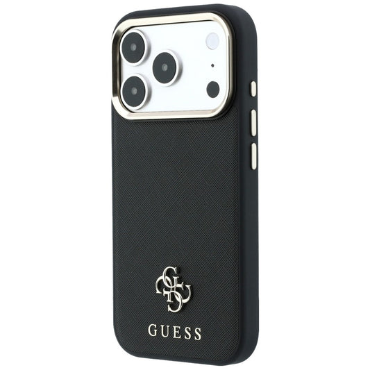 MagSafe-fodral för Apple iPhone 18 Pro Max / 17 Pro Max, Guess, Saffiano Small 4G Classic, Svart
