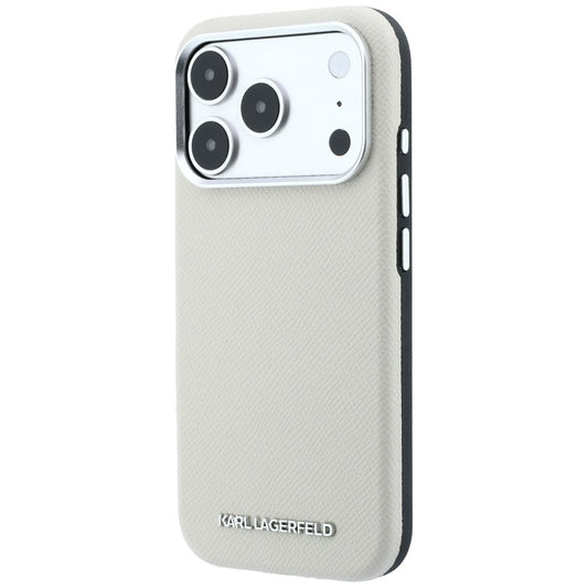 MagSafe-fodral för Apple iPhone 18 Pro Max / 17 Pro Max, Karl Lagerfeld, Kornigt Förlängt Logotyp, Beige