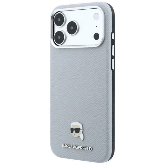 MagSafe-fodral för Apple iPhone 18 Pro Max / 17 Pro Max, Karl Lagerfeld, Kornig Karl Head's Metal, Grå