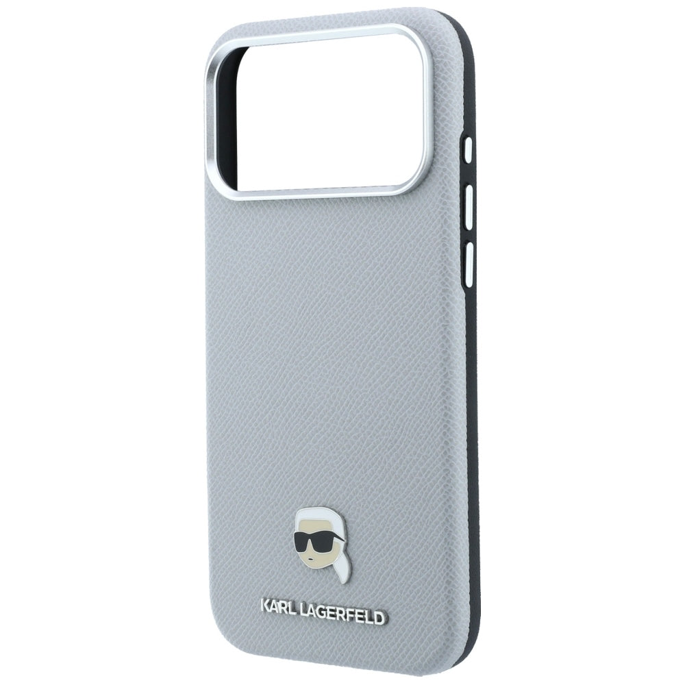 MagSafe-fodral för Apple iPhone 18 Pro Max / 17 Pro Max, Karl Lagerfeld, Kornig Karl Head's Metal, Grå
