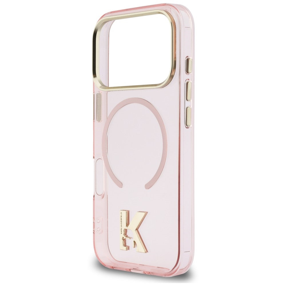 MagSafe-skal för Apple iPhone 18 Pro Max / 17 Pro Max, Karl Lagerfeld, IML Karl Head Logo, rosa