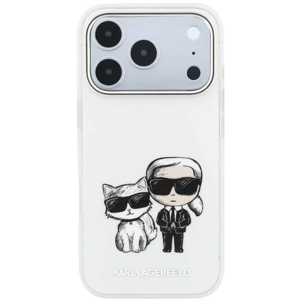 MagSafe-fodral för Apple iPhone 18 Pro Max / 17 Pro Max, Karl Lagerfeld, IML KC Bodies Sketch Print, Beige