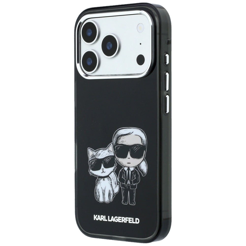 MagSafe-fodral för Apple iPhone 18 Pro Max / 17 Pro Max, Karl Lagerfeld, IML KC Bodies Sketch Print, Svart