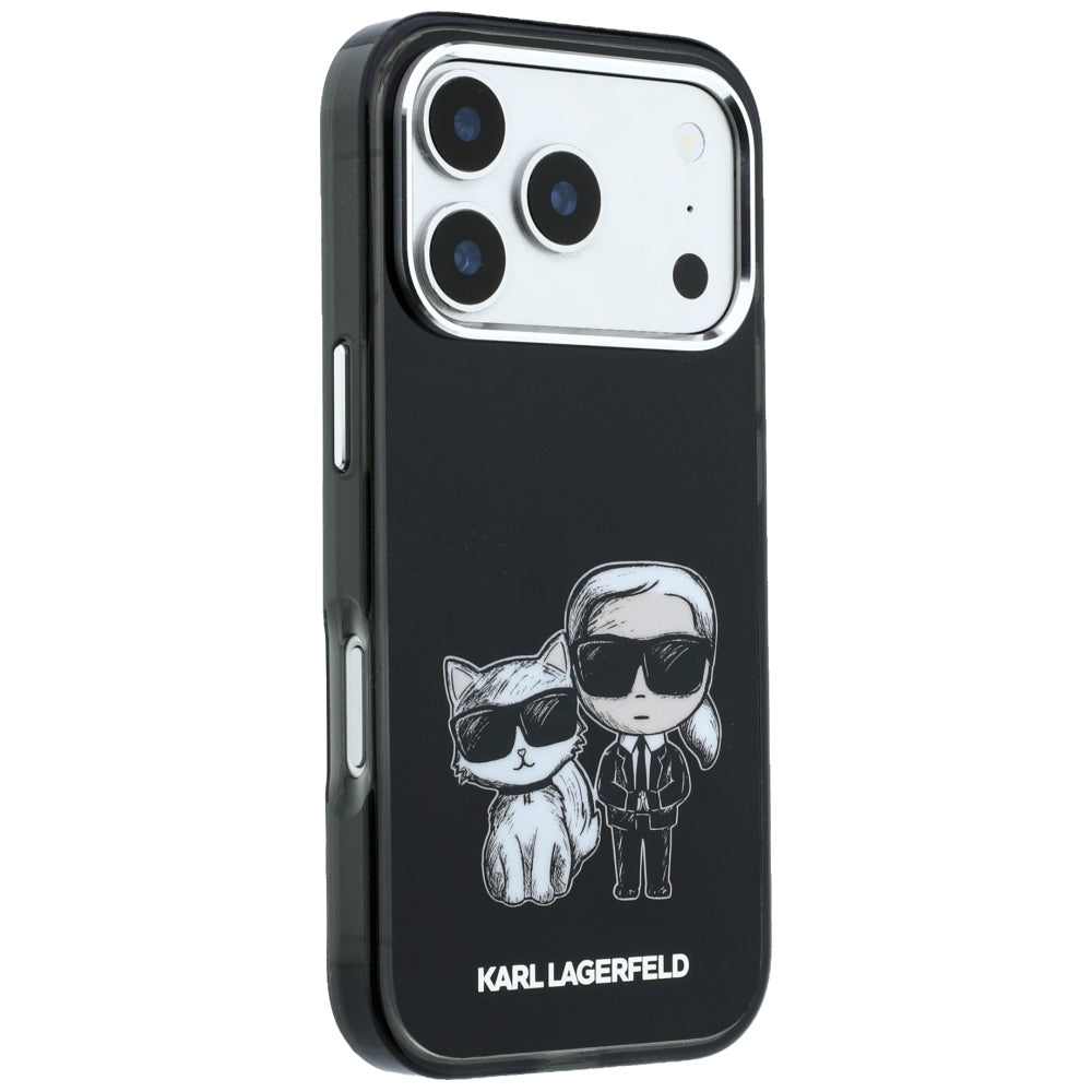 MagSafe-fodral för Apple iPhone 18 Pro Max / 17 Pro Max, Karl Lagerfeld, IML KC Bodies Sketch Print, Svart