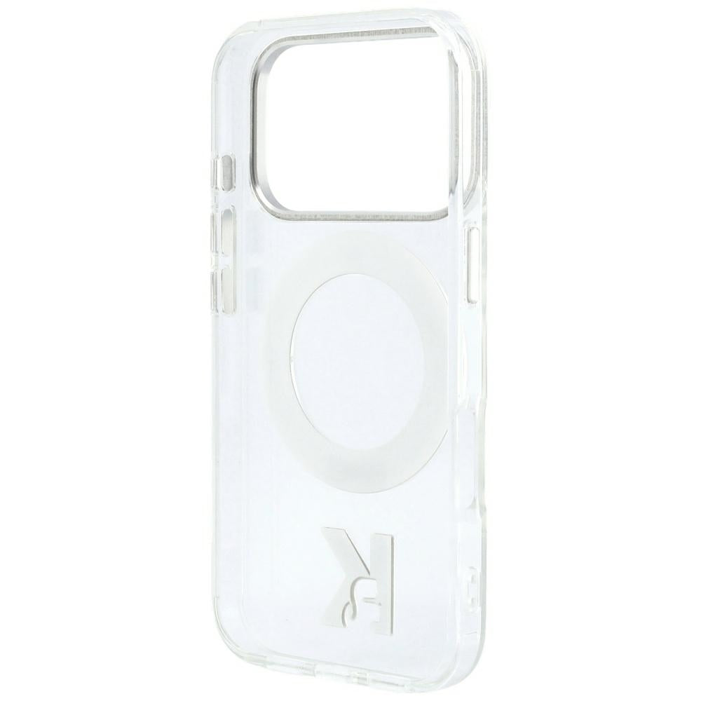 MagSafe-fodral för Apple iPhone 18 Pro Max / 17 Pro Max, Karl Lagerfeld, IML Ring Stand Kameo Metal, Transparent